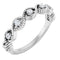 Sterling Silver Natural White Sapphire Stackable Ring