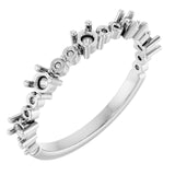 Sterling Silver Accented Stackable Ring Mounting