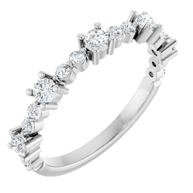 Platinum 1/2 CTW Natural Diamond Ring