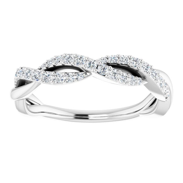 14K White Gold 1/4 CTW Natural Diamond Anniversary Band