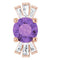 14K Rose Natural Amethyst & 1/6 CTW Natural Diamond Pendant