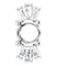 Sterling Silver 6 mm Round 1/6 CTW Natural Diamond Semi-Set Pendant