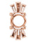 14K Rose 6 mm Round Accented Pendant Mounting