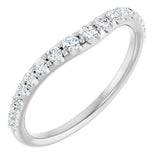 14K White Gold 1/2 CTW Lab-Grown Diamond Graduated Contour Band