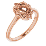14K Rose5.5 mm Round Ring Mounting