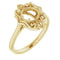 18K Yellow7.4 mm Round Ring Mounting