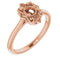 10K Rose 4.8 mm Round Ring Mounting