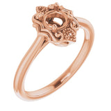 14K Rose 4.8 mm Round Ring Mounting