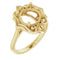 14K Yellow9.4 mm Round Ring Mounting