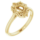 10K Yellow5.8 mm Round Ring Mounting