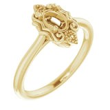 14K Yellow6x4 mm Oval Ring Mounting