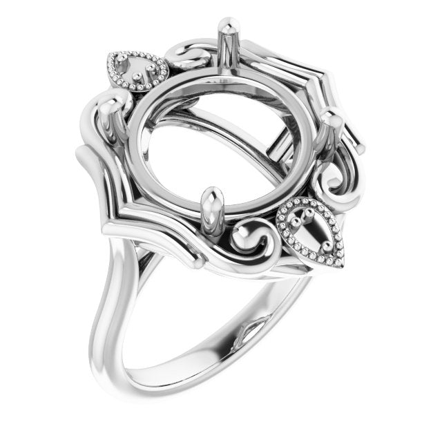 Continuum Sterling Silver12 mm Round Ring Mounting