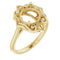 10K Yellow8.8 mm Round Ring Mounting