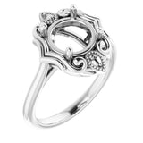 Sterling Silver8.2 mm Round Ring Mounting