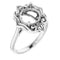 Sterling Silver9 mm Round Ring Mounting
