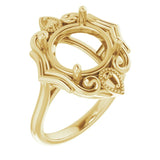 18K Yellow11 mm Round Ring Mounting