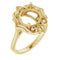 18K Yellow10 mm Round Ring Mounting
