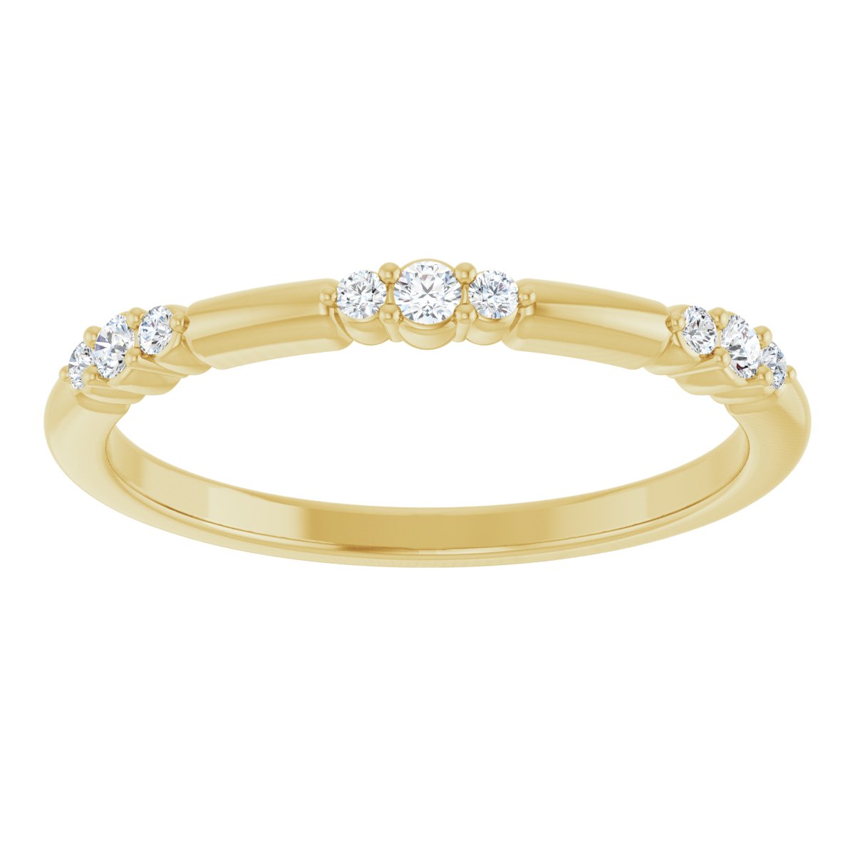 14K Yellow Gold 1/8 CTW Lab-Grown Diamond Stackable Ring