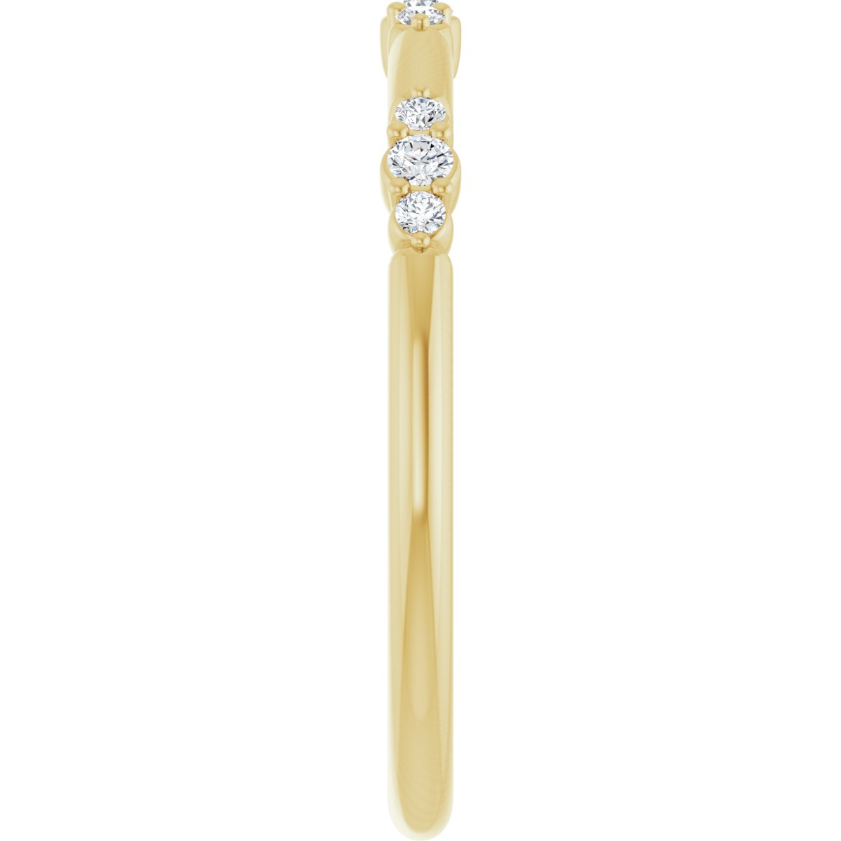 14K Yellow Gold 1/8 CTW Lab-Grown Diamond Stackable Ring