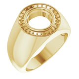 10K Yellow 9 mm Round Ring Mounting