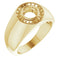 10K Yellow 6 mm Round Ring Mounting