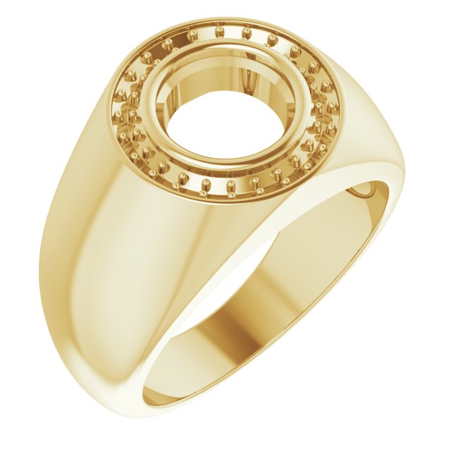 14K Yellow 8.2 mm Round Ring Mounting