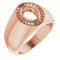 14K Rose 8x6 mm Oval Ring Mounting