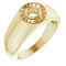 14K Yellow 4.1 mm Round Ring Mounting