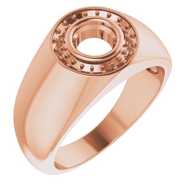 14K Rose 5.8 mm Round Ring Mounting