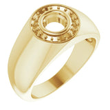 10K Yellow 5.5 mm Round Ring Mounting