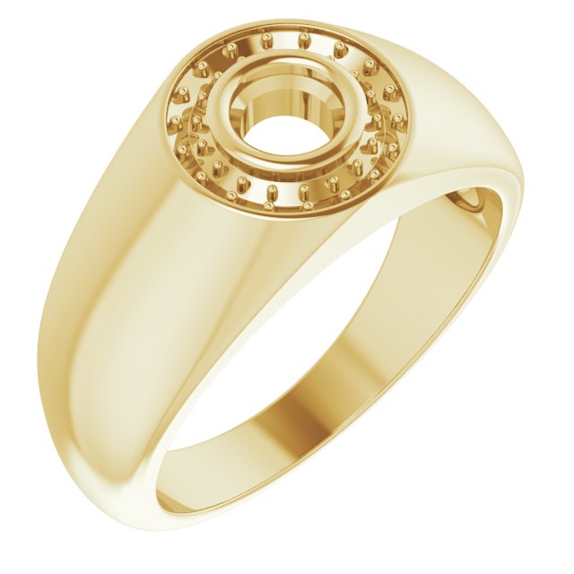 18K Yellow 4.8 mm Round Ring Mounting