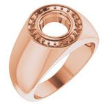 18K Rose 7.4 mm Round Ring Mounting