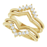14K Yellow Gold 1/4 CTW Lab-Grown Diamond Ring Guard