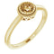 14K Yellow 5 mm Round Ring Mounting