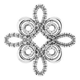 14K White Clover Pendant Mounting