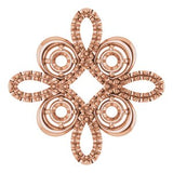14K Rose Clover Pendant Mounting