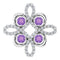 Platinum Natural Amethyst & 1/6 CTW Natural Diamond Pendant