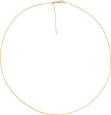 14K Yellow Gold 1.1 mm Adjustable Threader Cable 16-22" Chain