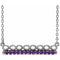 Platinum Natural Amethyst Infinity-Inspired Bar 16