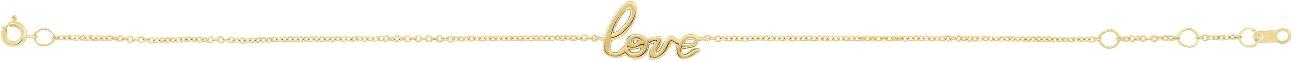 14K Yellow Gold Love 6 1/2-7 1/2" Bracelet