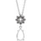 Platinum 8x5 mm Pear Floral-Inspired 16-18
