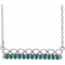 14K White Natural Alexandrite Infinity-Inspired Bar 16