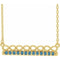 14K Yellow Natural Aquamarine Infinity-Inspired Bar 16