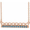 14K Rose Natural Aquamarine Infinity-Inspired Bar 16