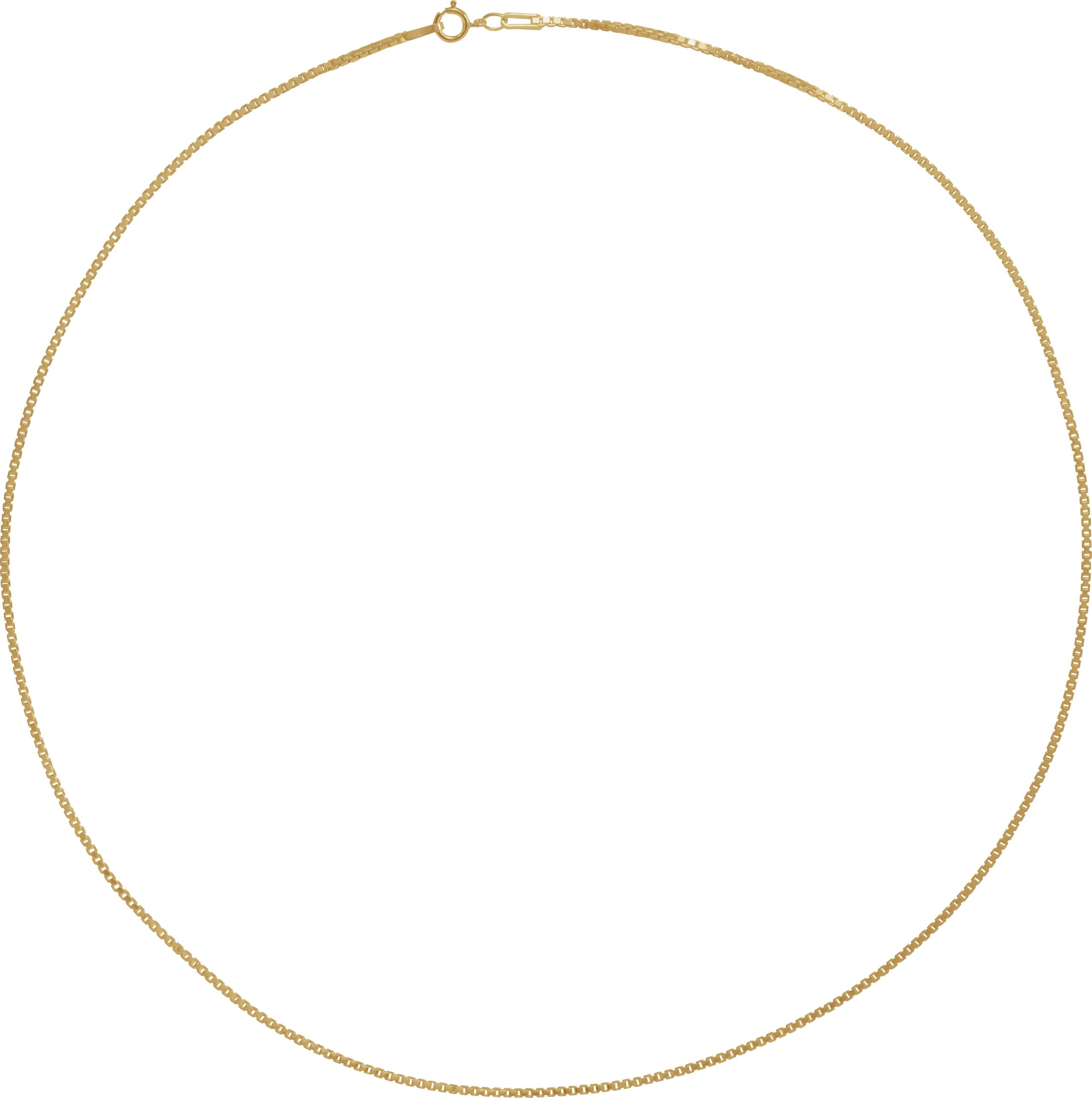 14K Yellow Gold 1.3 mm Diamond-Cut Box 16" Chain