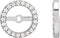 14K White Gold 1/10 CTW Natural Diamond Earring Jackets with 6.1 mm ID