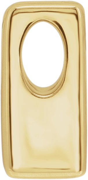 14K Yellow Gold Block Initial A Slide Pendant