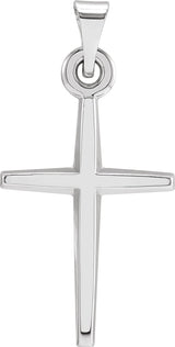 Sterling Silver 23.38x11.75 mm Cross Pendant