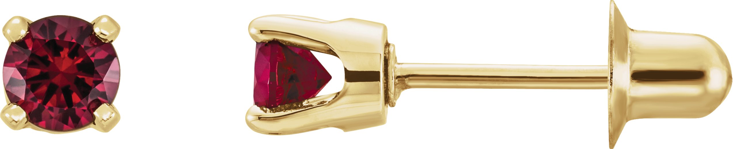 Round 4-Prong Stud Earrings