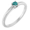Platinum Lab-Grown Alexandrite Ring